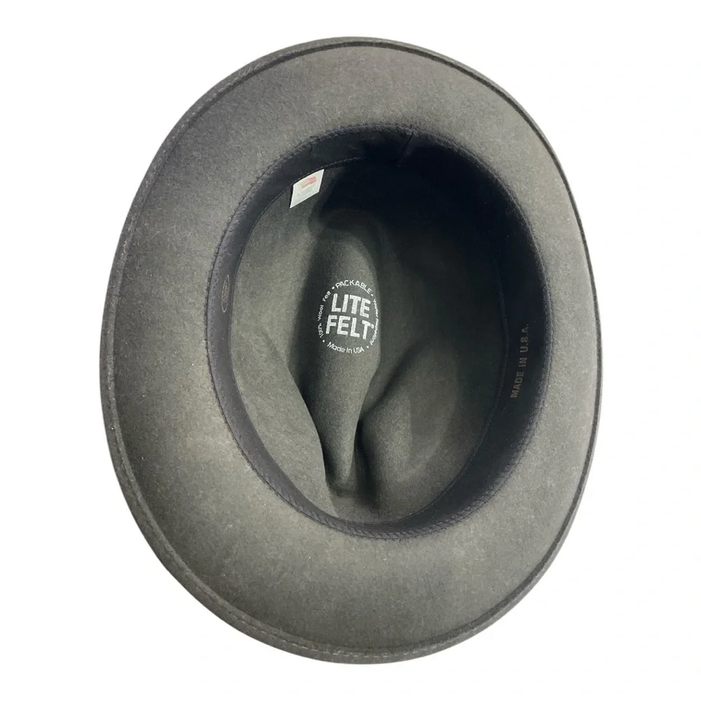 Litefelt Charlie Stingy Brim Fedora Sark Gray size XL 100% Wool